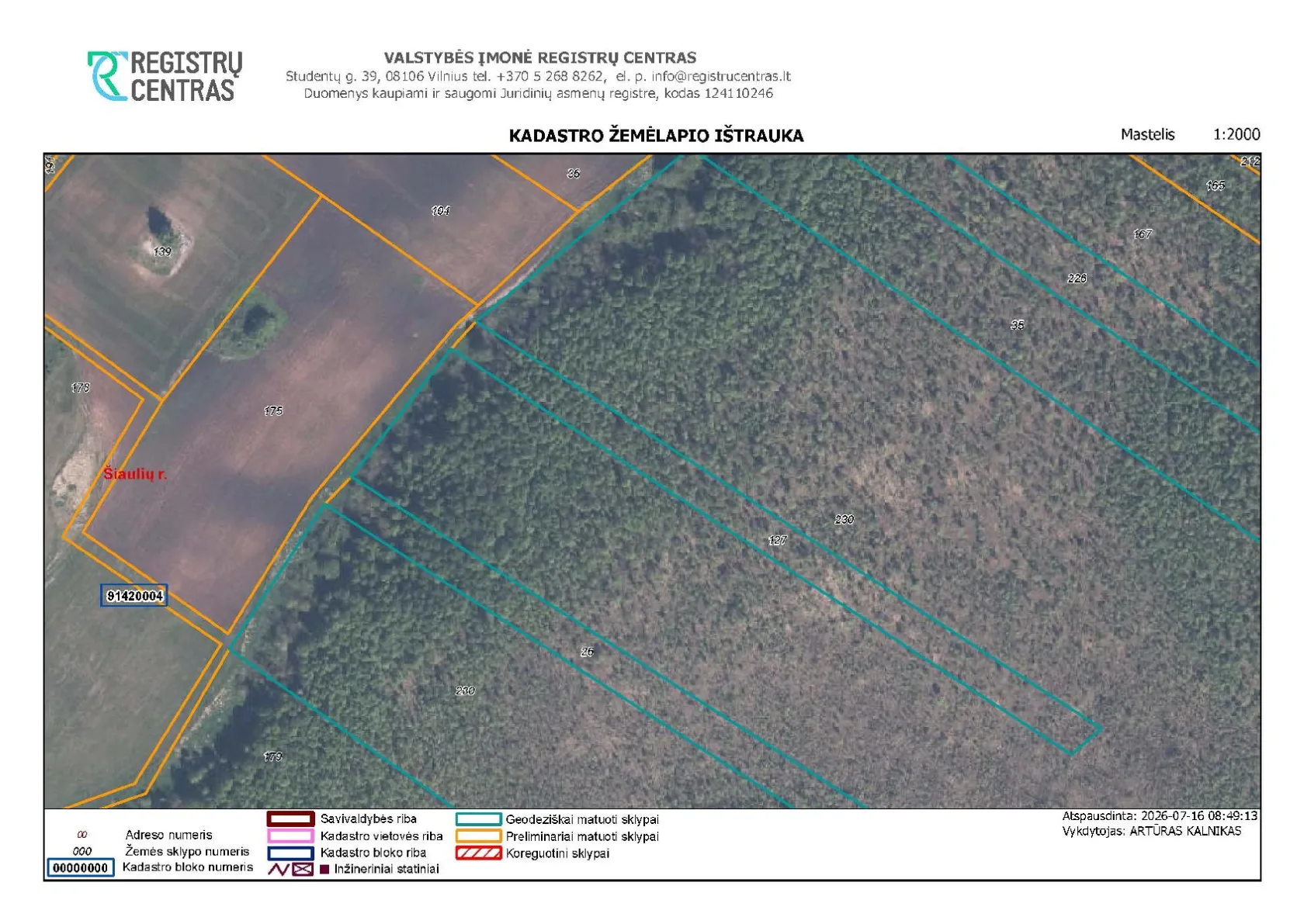 Parduodamas 0,56 ha miškų ūkio paskirties žemės sklypas Pakapės k.