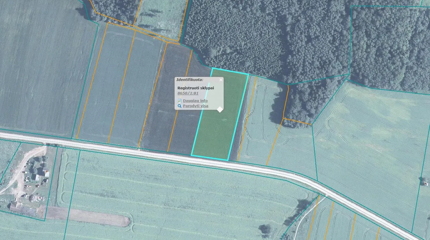 1,1 ha žemės ūkio paskirties sklypas Gaspariškių k., Švenčionių r.
