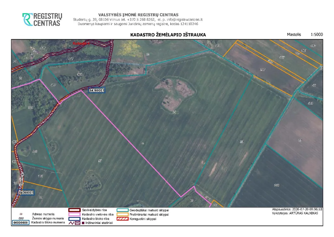 Parduodamas 25,51 ha žemės ūkio paskirties sklypas Ryliškės k., Kelmės r. sav.