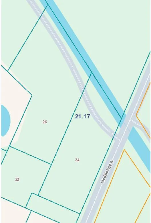Parduodamas 32,05 a žemės sklypas Kvietinių k., Medžiotojų g.