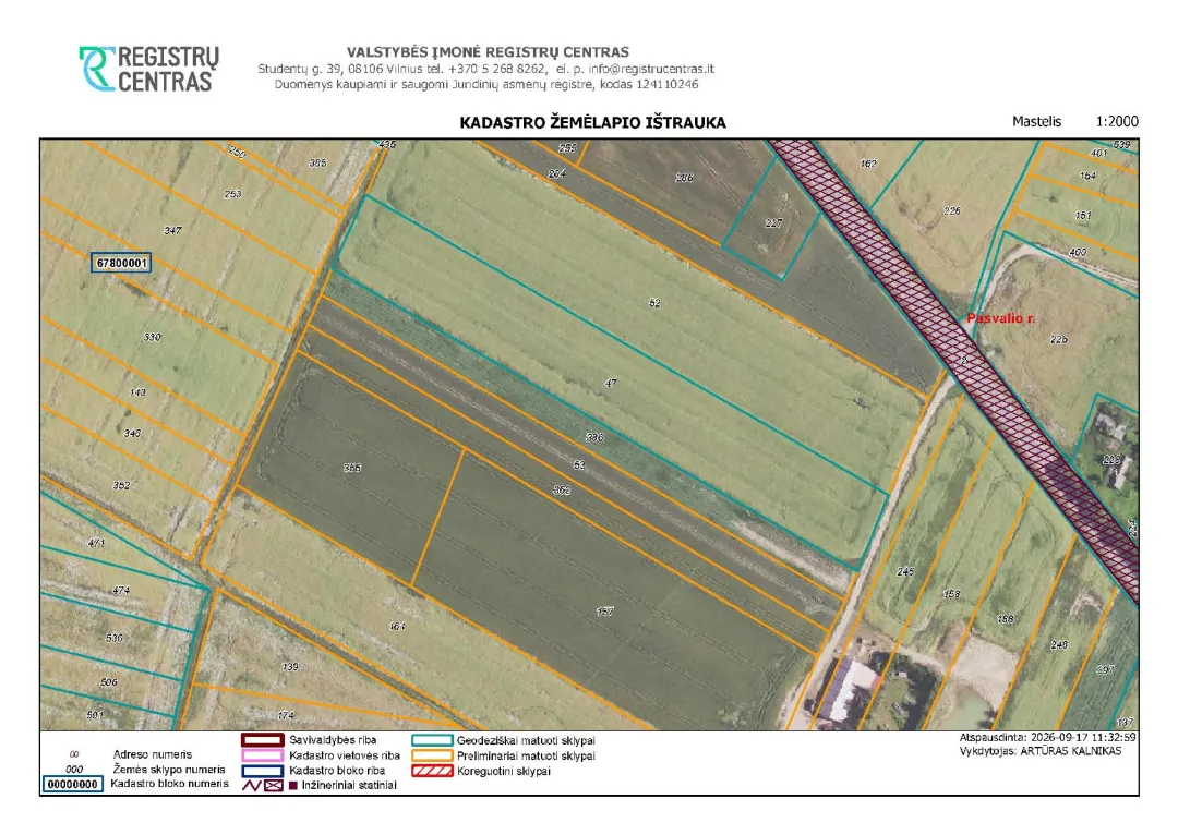 Parduodamas 1,13 ha žemės ūkio paskirties sklypas Vaškų mstl., Pasvalio r. sav.