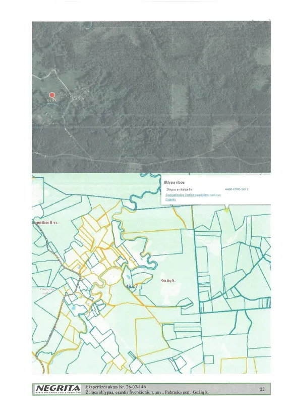 Parduodama 1/6 miško žemės sklypo dalis Gužių k.