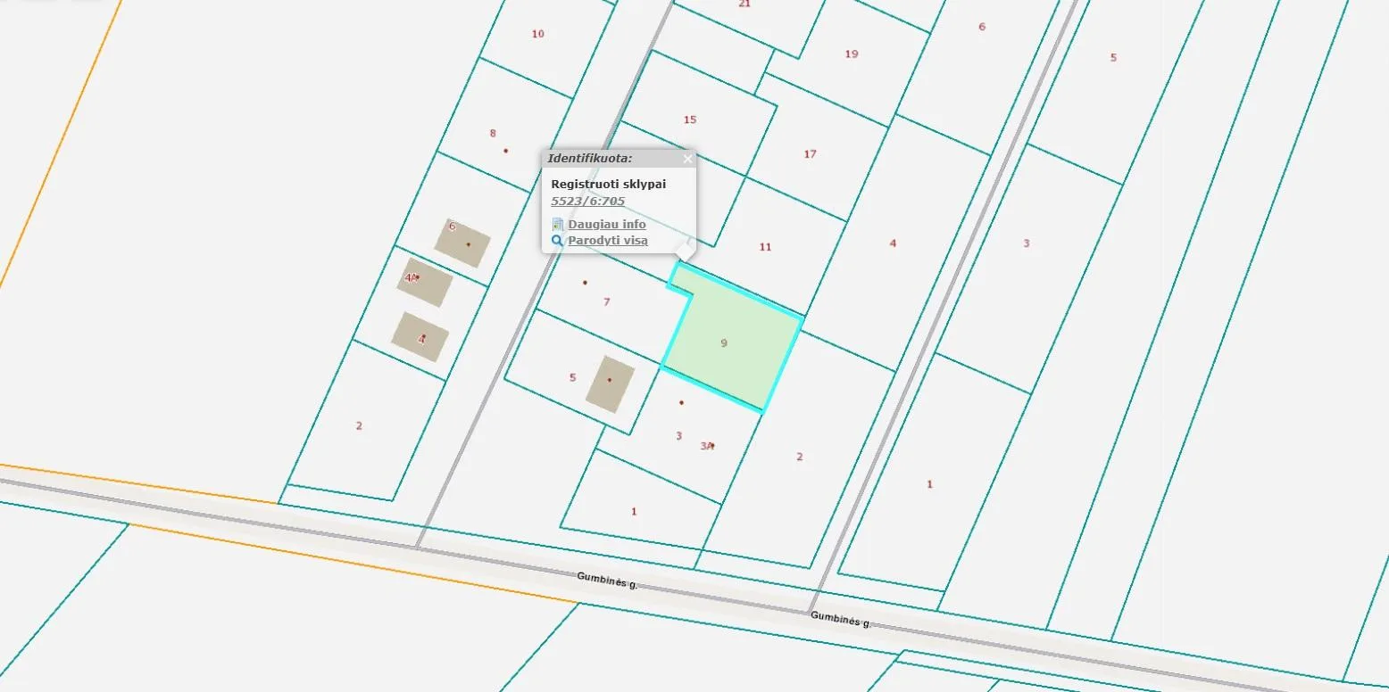 10,34 a žemės sklypas su statybos pamatais Baukštininkų k.