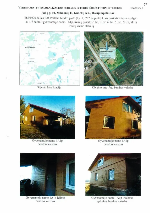 Žemės sklypo ir pastatų dalių pardavimas Miknonių k.