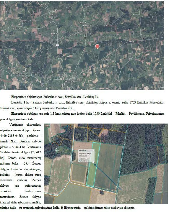 Parduodama 1/2 žemės ūkio paskirties sklypo dalis Jurbarko r. sav., Lenkčių I k.