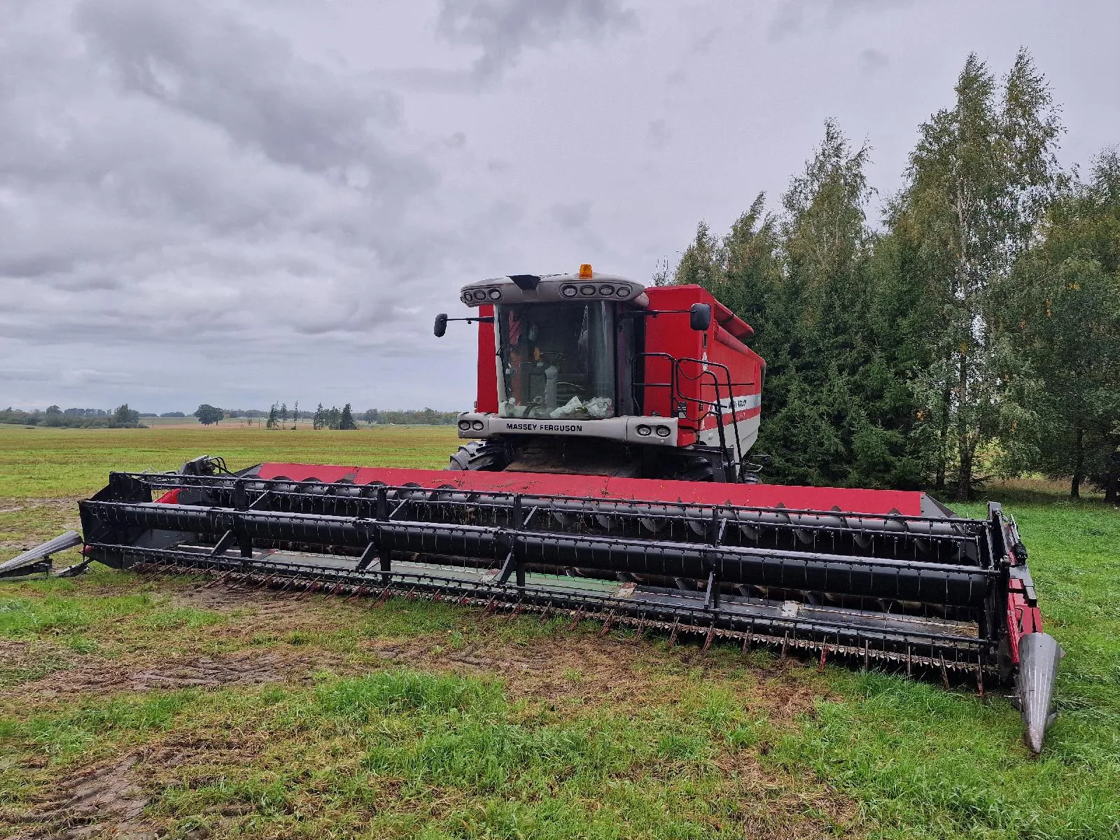 Massey Ferguson 9280 Delta javų kombainas su pjaunamąja