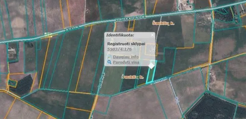 Žemės ūkio paskirties sklypas Šauklių k., Klaipėdos r. sav., 93 a