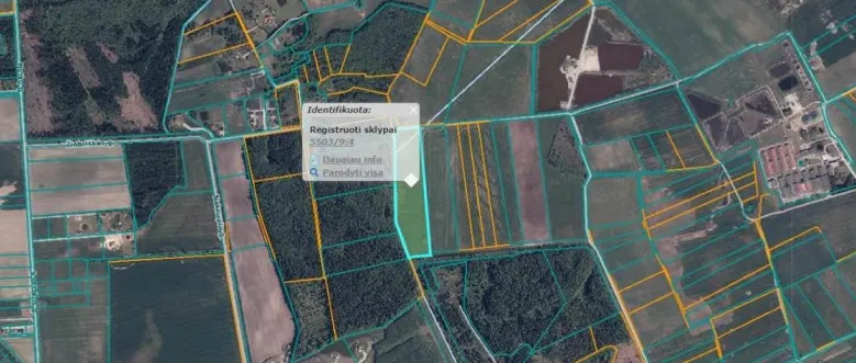 Žemės ūkio paskirties sklypas Kantvainų k., Klaipėdos r. sav., 5,35 ha