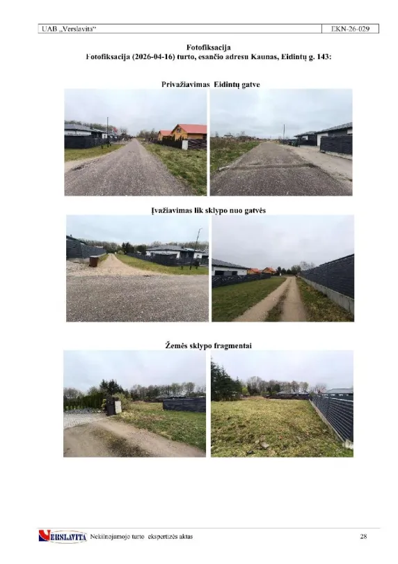 1/2 dalis žemės sklypo Eidintų g. 143, Kaune