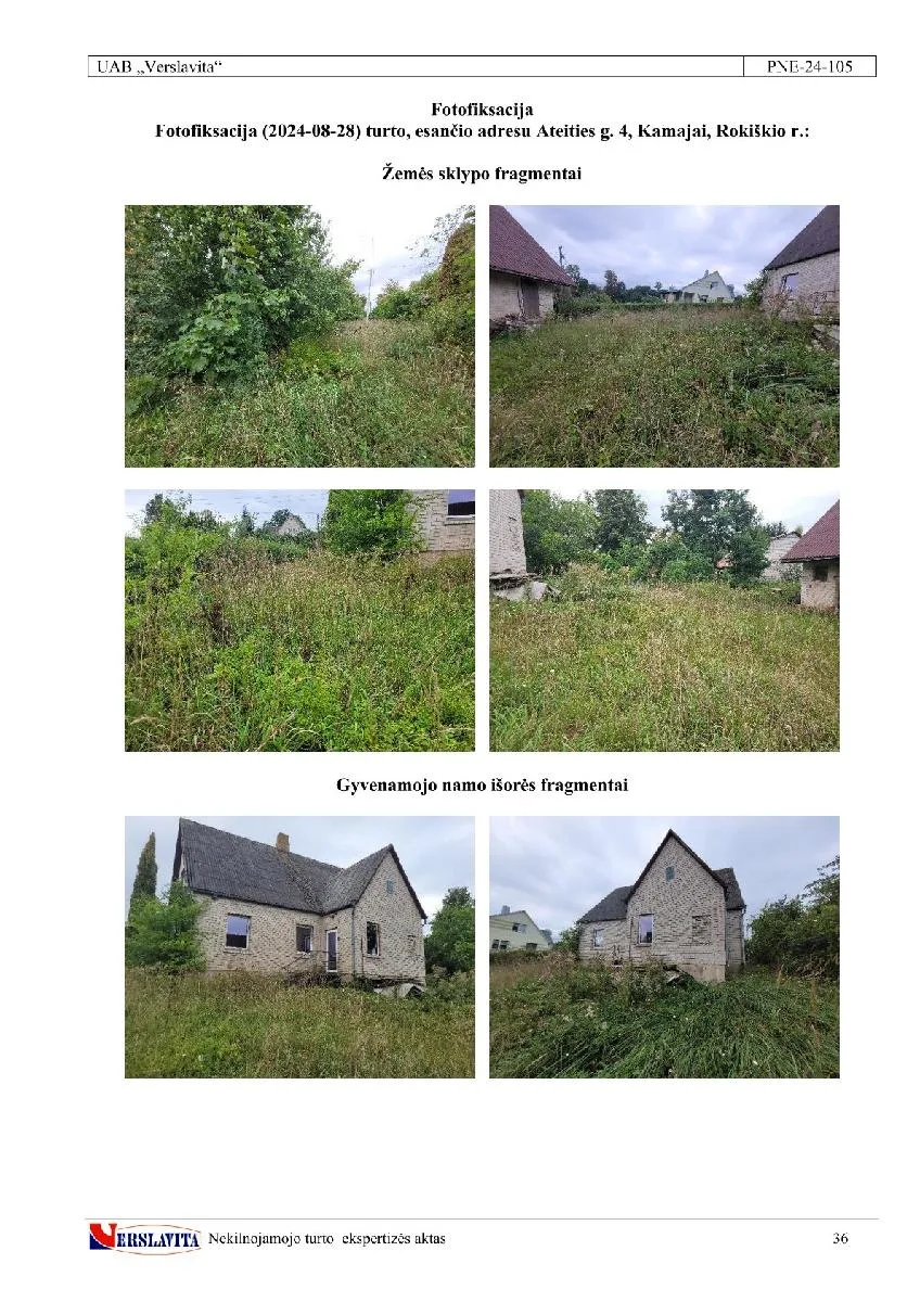 Parduodamas žemės sklypas su gyvenamuoju namu ir ūkiniais pastatais Kamajuose