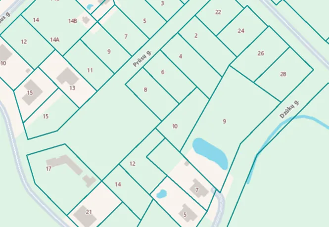 13,25 a žemės sklypas Radviliškyje, Prūsų g. 8