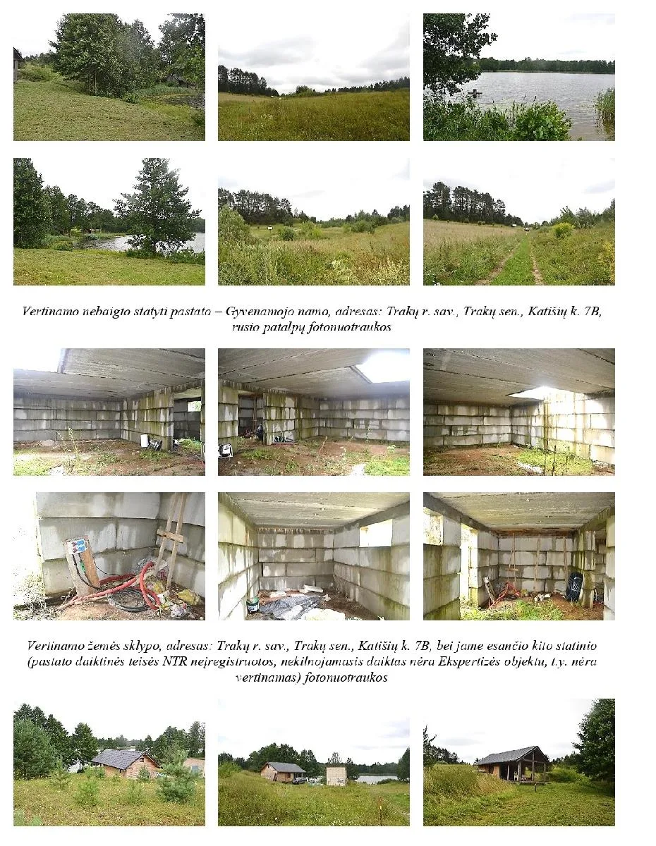 Nebaigtas statyti gyvenamasis namas su 65,89 a žemės sklypu Katišių k., Trakų r. sav.