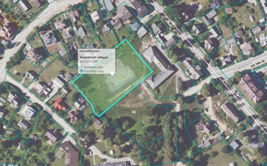 Išnuomojamas 42,52 a valstybinės žemės sklypas Utenoje, Vyžuonų g. 16A