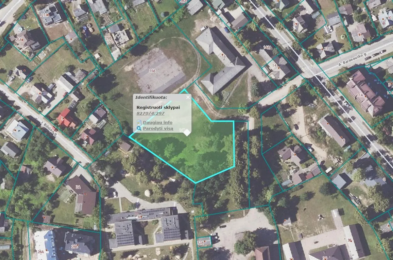 Išnuomojamas valstybinės žemės sklypas Utenoje, Vyžuonų g. 16B, 32,5 a